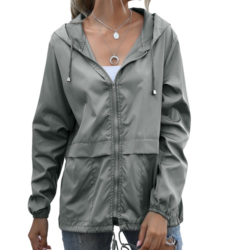 2026 New Women's Lightweight Waterproof Windbreaker, Zip Hoodie Rain Jacket for Hiking & Outdoor Activities, Casual Sporty Pullover