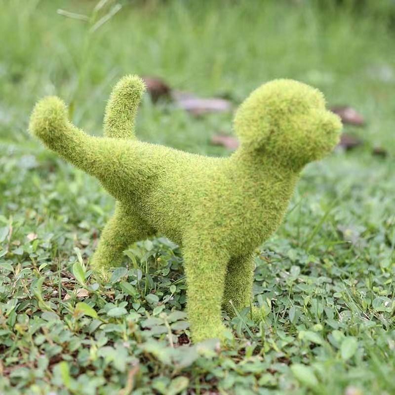 Garden Resin Dog Figurine For Outdoor Patio And Balcony Decor