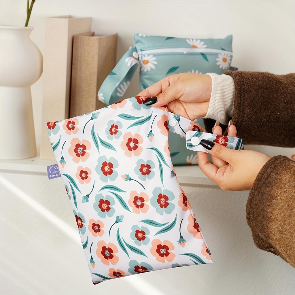 Nouveau Imprimé 2pcs Sac à Couches Portable Sac Humide/Sec