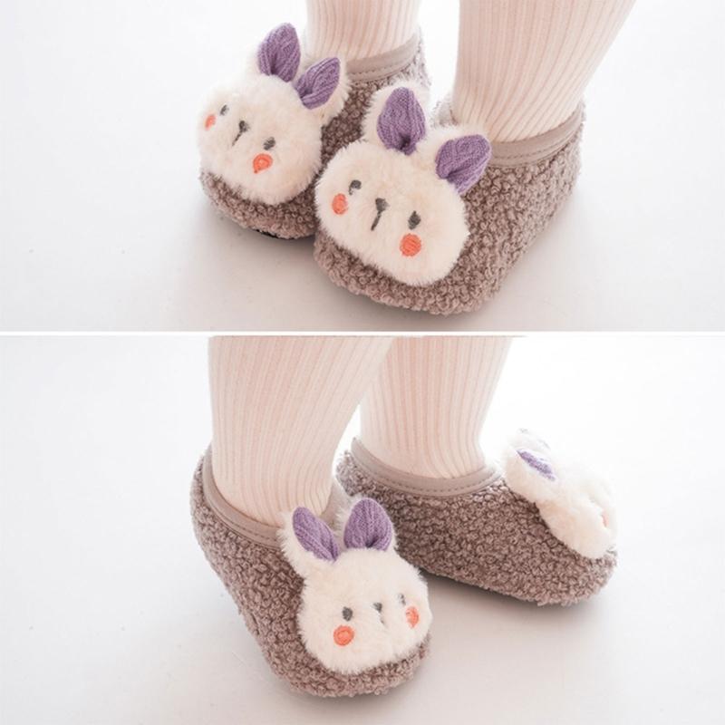 1 Pair Baby Anti Skid Walking Shoes Indoor Toddlers Shoes Non-slip Warm Floor Socks Prewalker for Autumn and Winter