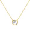 European Style S925 Sterling Silver Women's Necklace & Earrings Set with Simple 2-Carat Pendant and 1.5-Carat Silver Earrings