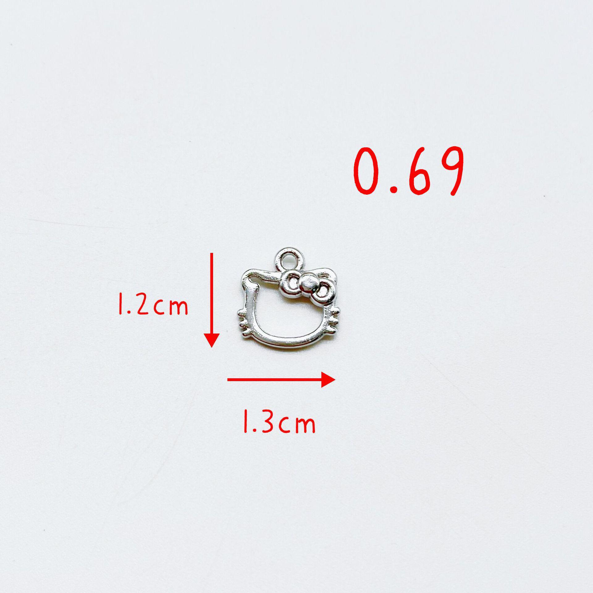 

Подвеска ручной работы в виде мультяшной белой кошечки из сплава K для изготовления украшений своими руками