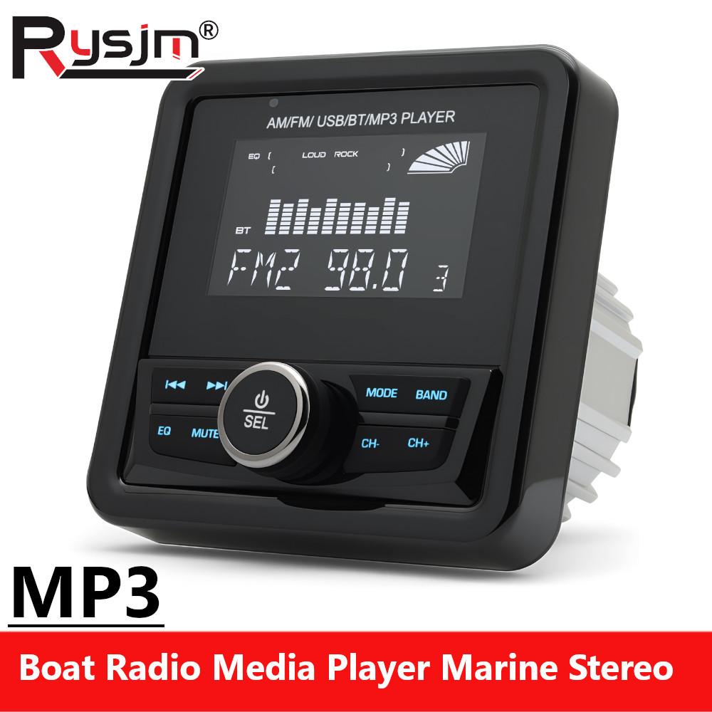

Boat Radio MP3 / MP5 Player Marine Stereo Bluetooth-compatible Waterproof FM AM Universal Media Marine Player for RV UTV ATV SPA