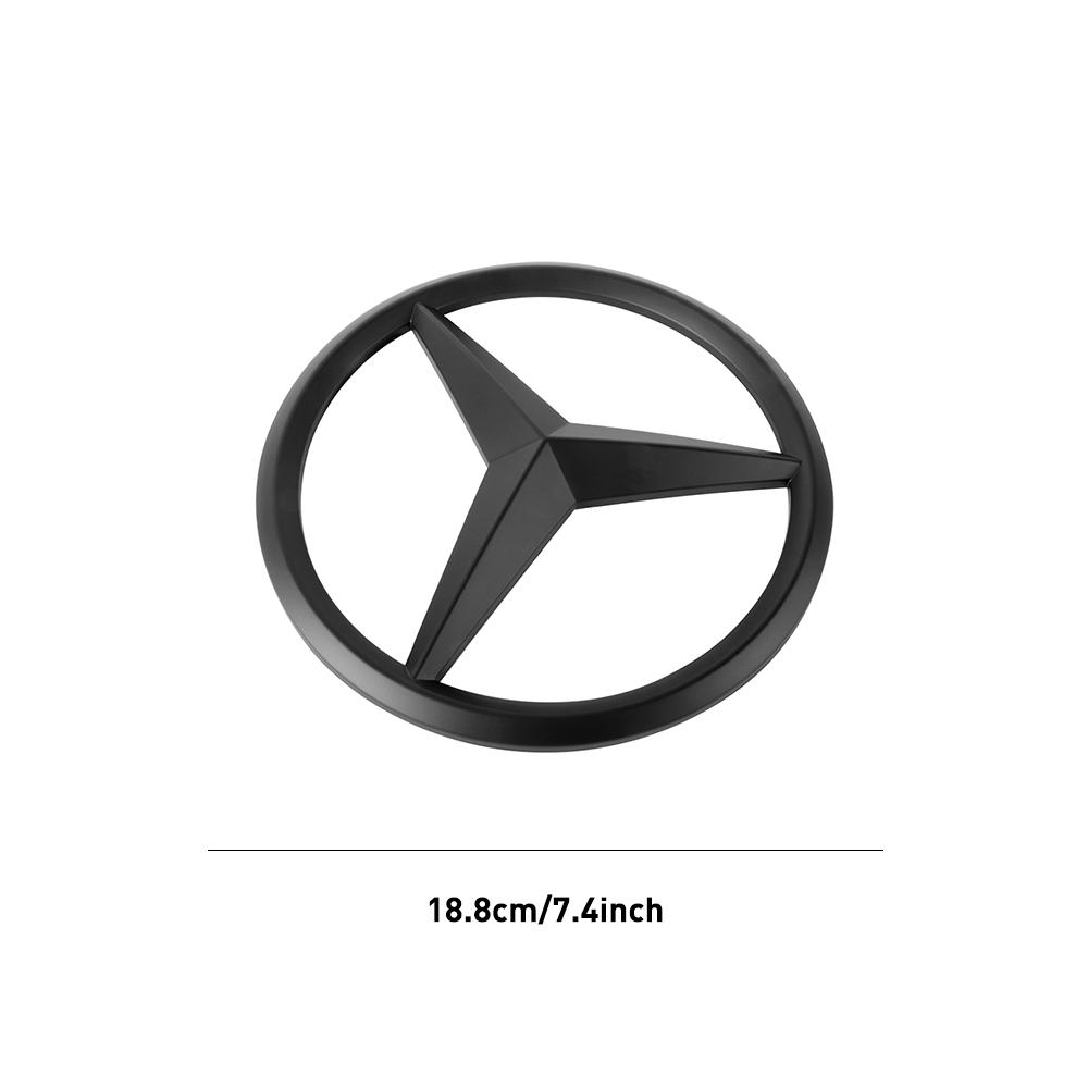 1pc 188mm/210mm ABS Car Front Grille Badge Decal Cover Emblem For Benz W204 W205 W210 W211 W212 W213 A/C/E/S class/CLA/GLA GLC