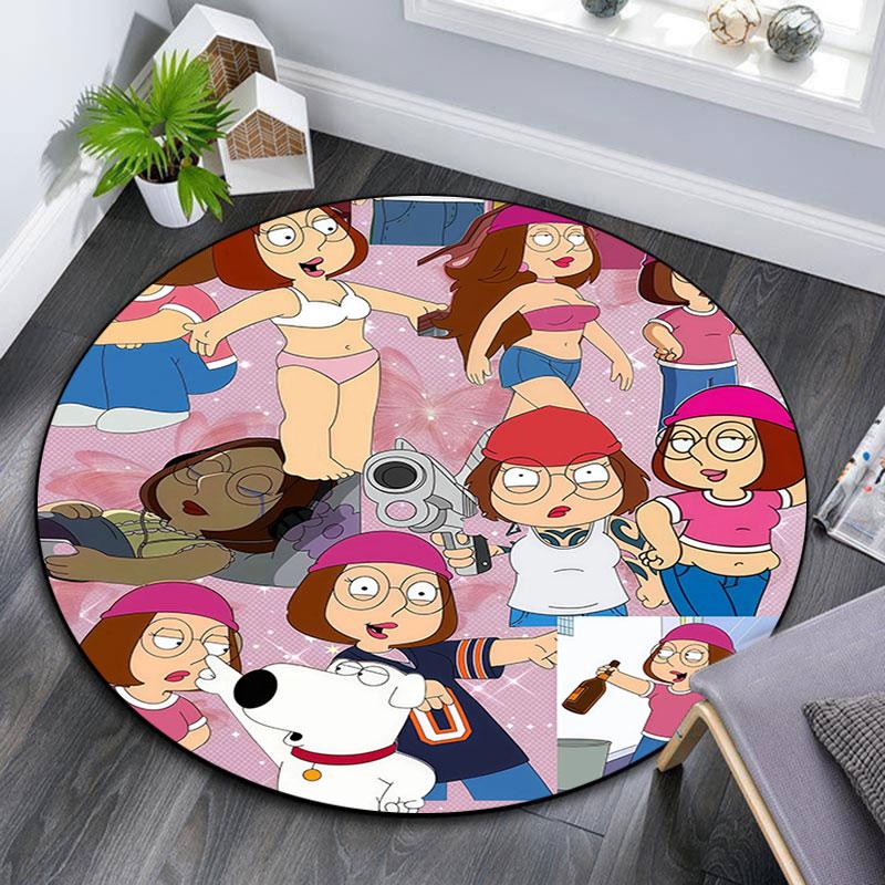 Meg Griffin Pattern Round rug,Carpet Rug for Living Room Bedroom Playroom ,Non-slip Floor Mat,Holiday Gifts and Birthday Gifts.