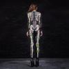 Halloween Costume Bodysuit Women Black Skeleton Design Full Body Suit Party Cosplay Stage Performance