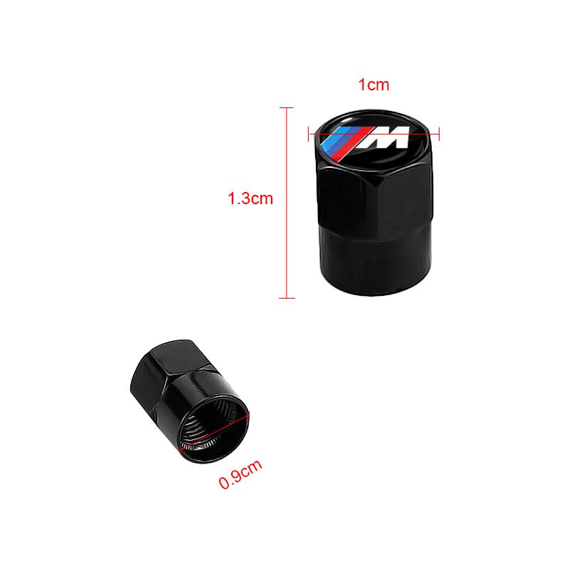 4 ks Krytky ventilků kol s logem M Vodotěsné autopříslušenství pro BMW E53 E70 E71 E72 E83 X1 X2 X3 X4 X5 X6 X7 E84 F48 F49 F39 F25