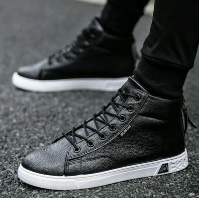 Mode Leren schoenen Laarzen Heren Veterschoenen Hoogteverhogende Enkellaarsjes Grote maat winterlaarzen