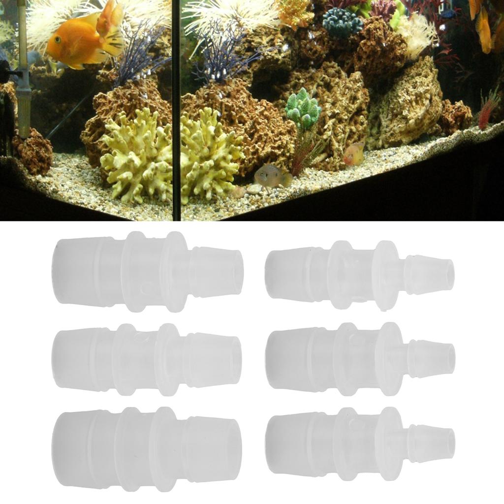 Buy Aquarium Air Valve Connector Variable Diameter Straight Clear White