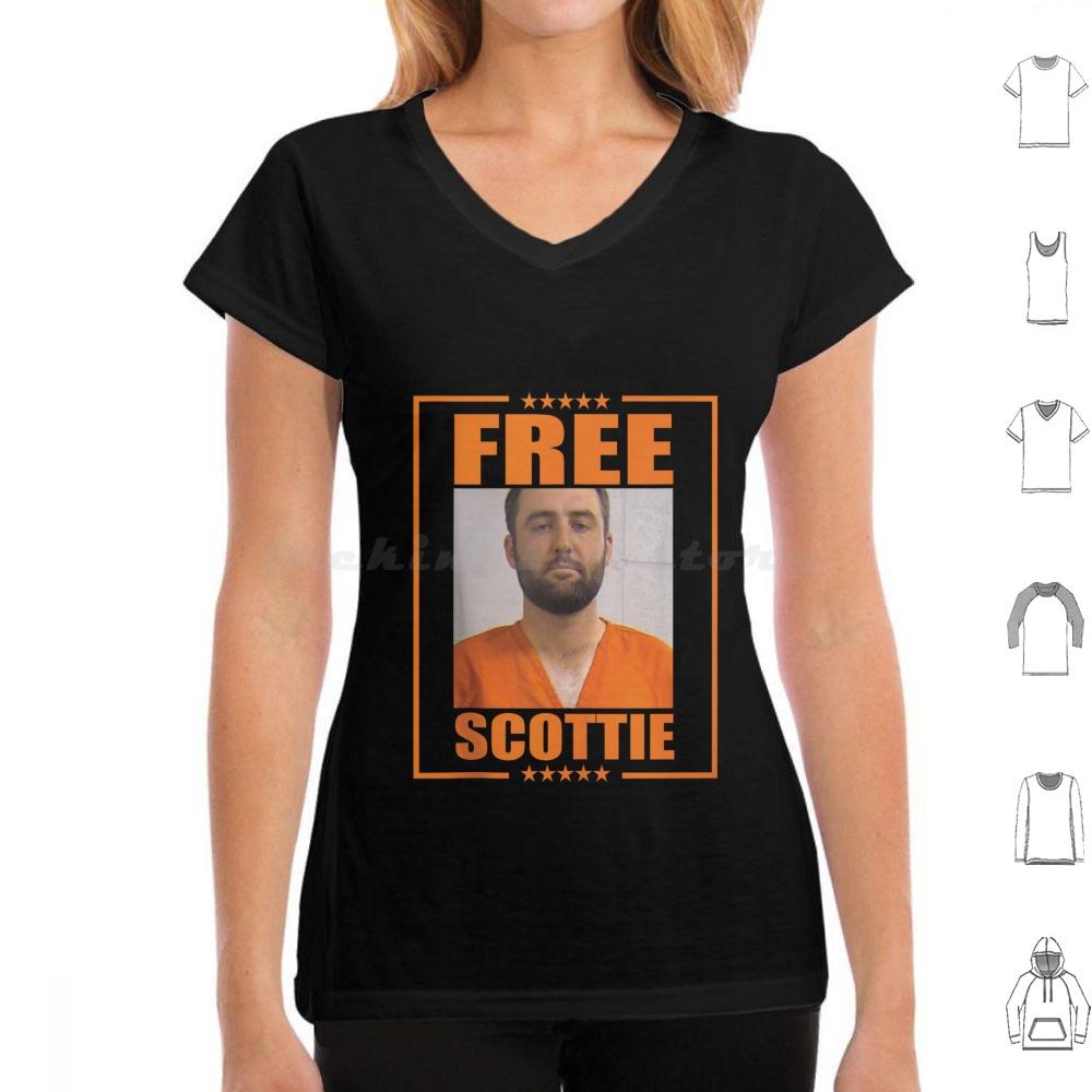 Free Scottie Mugshots T Shirt Cotton Men Women DIY Print Free Scottie Scottie Pga Valhalla Police Cops Scottie Scheffler Golf