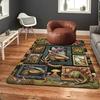 Prehistoric Dinosaur Gallery Pattern Rug Floor Mat for Living Room or Bedroom Soft and Comfortable Carpet a Gift for Birthday and Holiday.