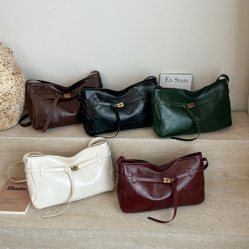 Large-capacity Commuter-style Leather Belt Fashion Single-shoulder Crossbody Tote Bag