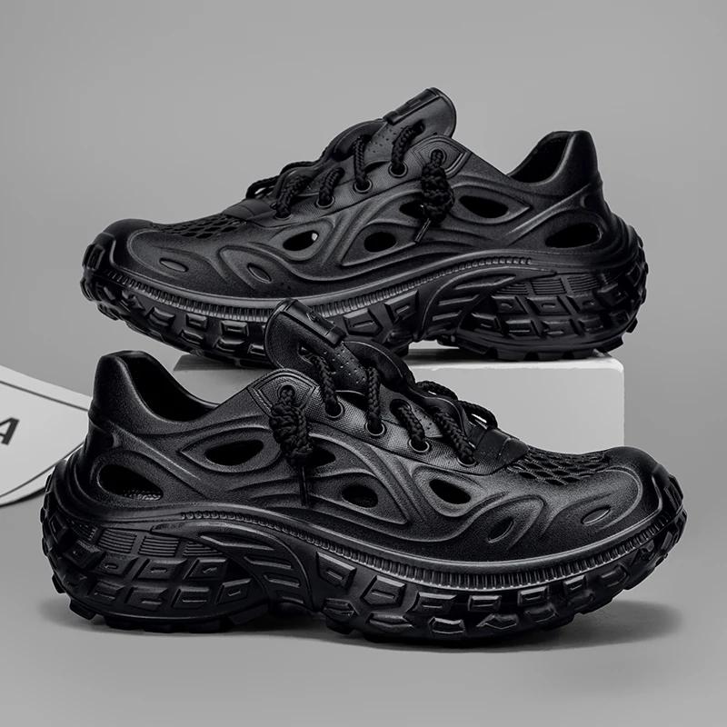 

New Summer Fashion Lovers Sandals EVA Baotou Men s Sandals Outdoor Thick Bottom Hole Shoes Luxury Beach Men Garden Shoes 36