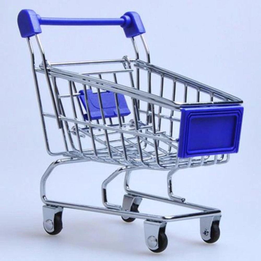 Home Decoration Mini Shopping Cart Toy Gift Desktop Model Mini Supermarket Shopping Trolley