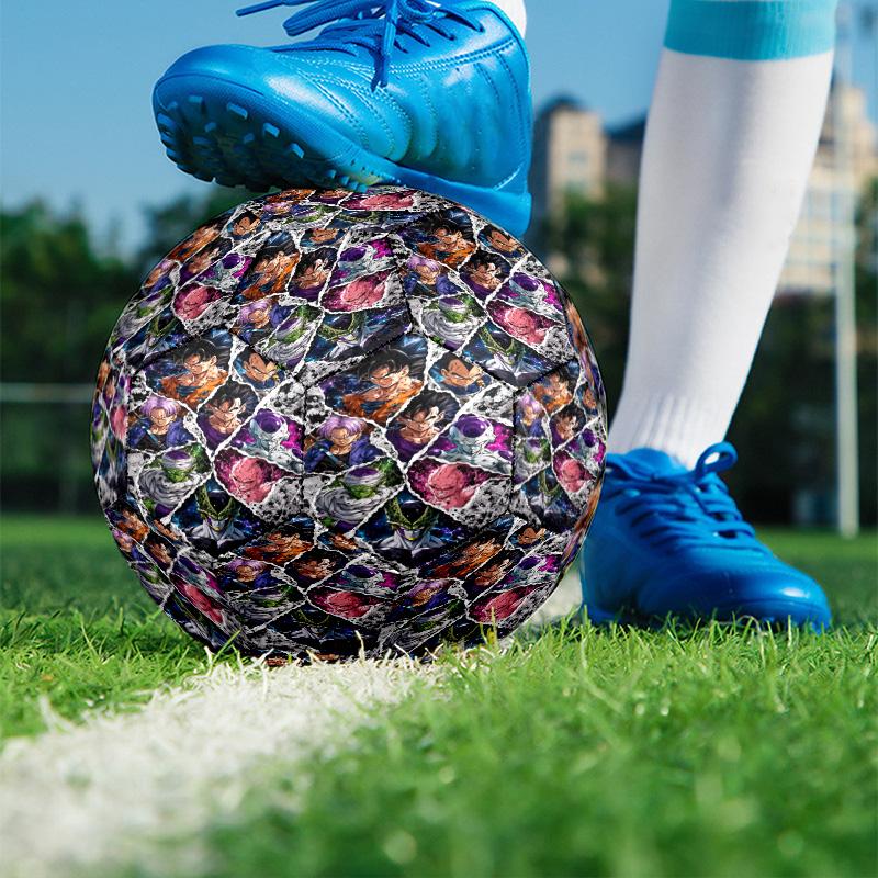 DRAGON BALL Print Size 5 Soccer Ball, PU Wear Resistant Football for Match Training and Daily Practice, Birthday Gift for Soccer Fans