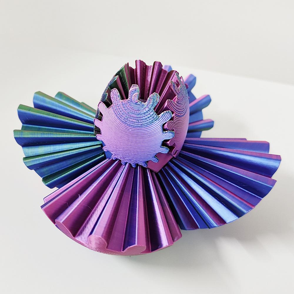 3D Printed Rotating Gear Ball Stress Reliever Toy