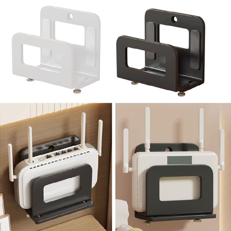 Durable Carbon Steel Electronics Shelf Wall Mount No Tools Needed Holds Router Sound System Devices Ventilation Design