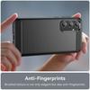 Coque de protection - BOOLING - Samsung Galaxy S25 - Silicone Noir - Effet Fibre Carbone - 2 Verres Trempés
