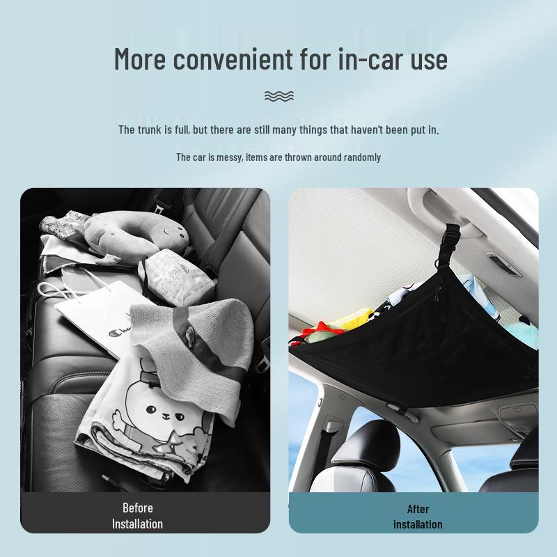 Car Roof Storage Net: Hanging Organizer for Self-Driving Tours