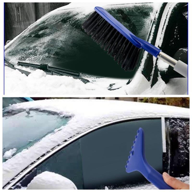 1pc Car Snow Shovel & Broom - Winter Car Care Tool, Thick Cold-Resistant W/ Warm Handle, Compact Vehicle Maintenance