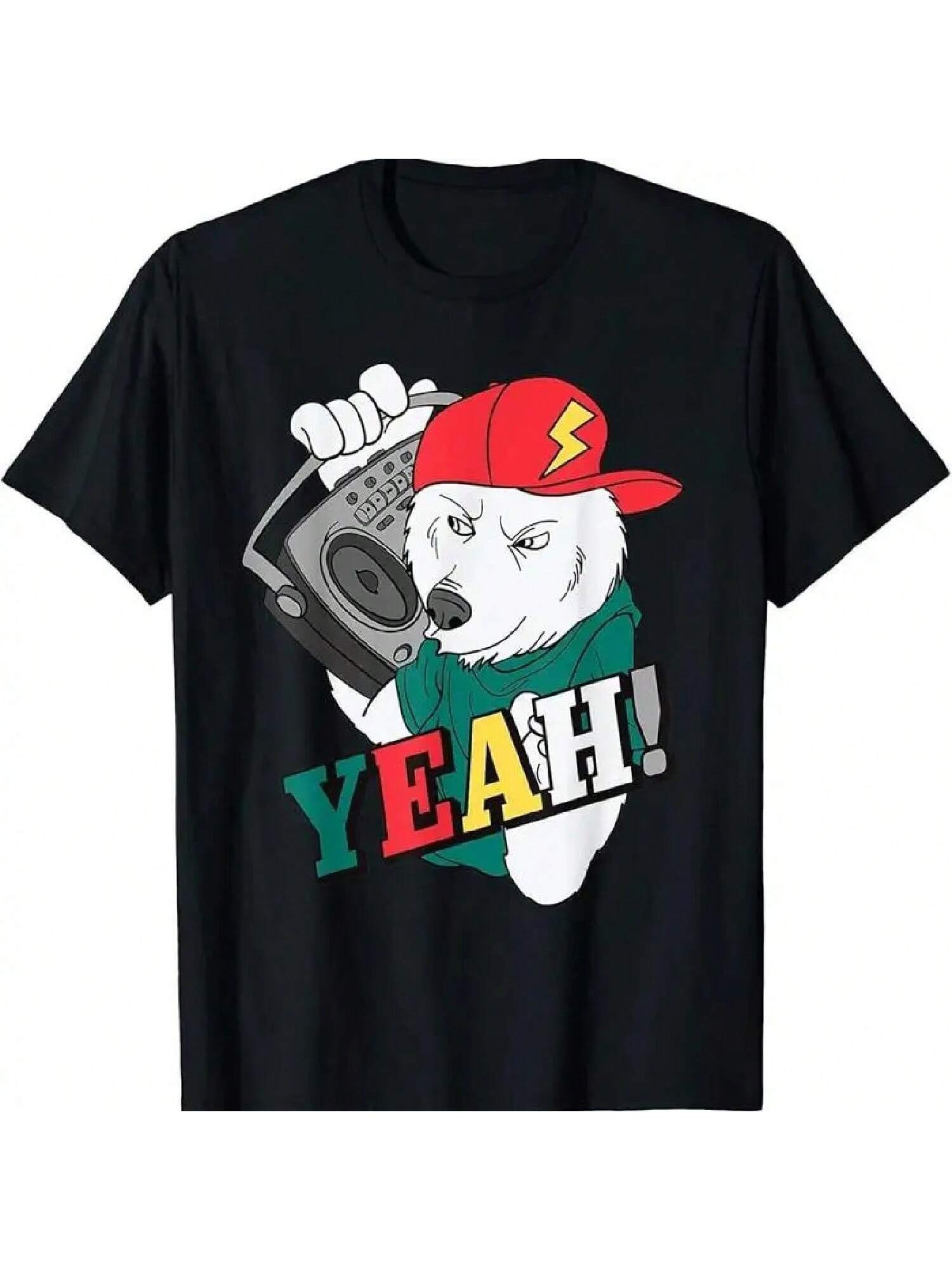 Cool Bear Listening Music To The Radio T Shirt S разноцветный