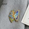 Butterfly Scarves Brooch Enamel Flower Pin, Floral Badge for Women, Inscet Shaped Pin Coats Sweaters Alloy