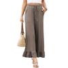 2025 Autumn Ruffled Women's Nine-Point Pants Thin Loose Casual Home Pants
