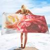Microfiber Pink Flowers Beach Towel Blanket,Sandproof Quick-dry Swimming Floral Flowers Bath Pool Towel for Travel Camping Yoga