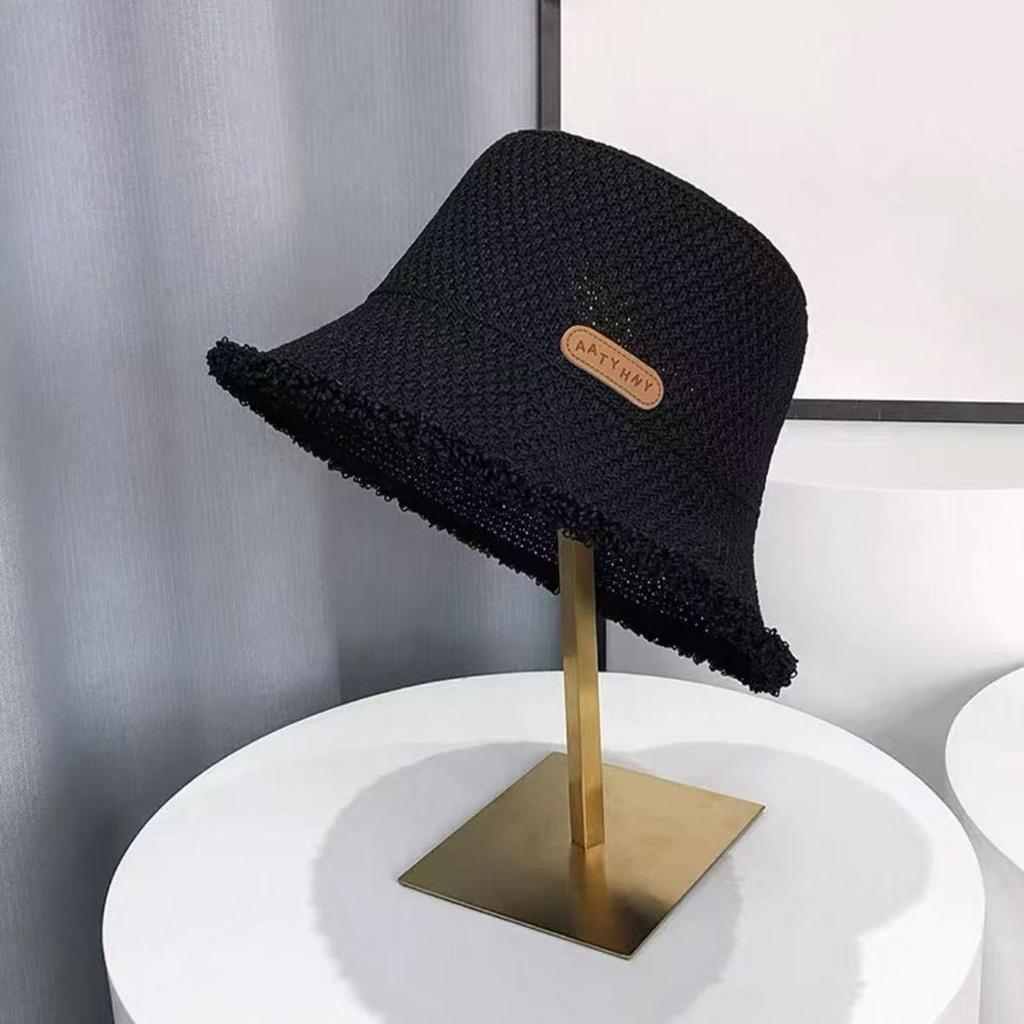 Hollow Out Grass Woven Fisherman's Hat Summer Outdoor Leisure Beach Hats Ladies' Casual Sunscreen Cap Travel Caps