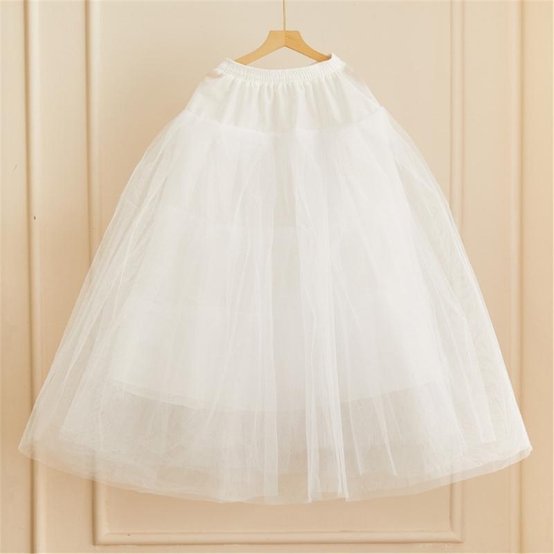 Hochzeitskleid Unterrock mit strukturierten Tüllschichten Atmungsaktiver A-Linien Unterrock für Brautkleider Knochenloser Petticoat 95cm