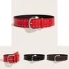 Punk Style Rivet Belt With Alloy Buckle For Streetwear Fashion