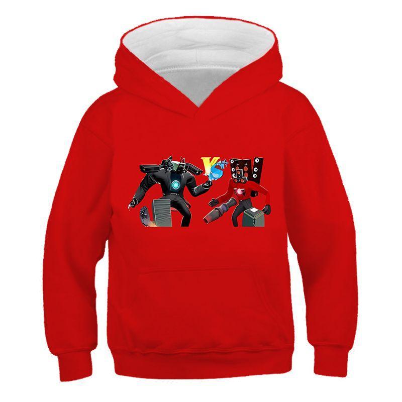 Felpe con Cappuccio Grafica 3D Gioco Divertente Skibidi Toilet Felpe High Street Ragazzi Ragazze Pullover Larghi Streetwear Felpe per Adolescenti