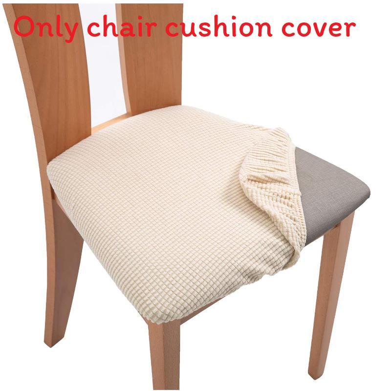 Office Home Square Chair Cushion Cover With Elastic Arched Seat Protector For Modern Style Decor