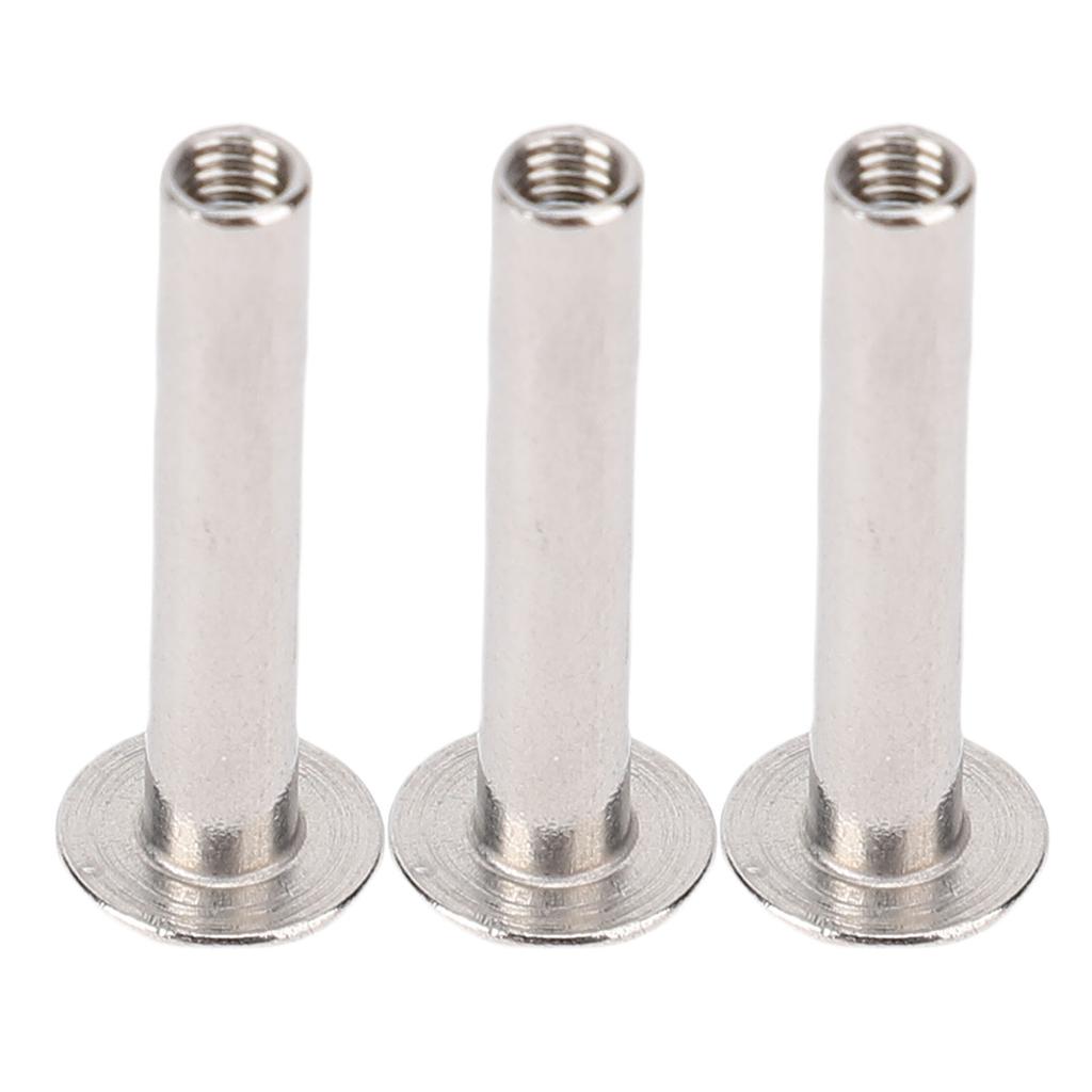4x22x8.5mm 100 Set M3 Tubular Rivets Set Metal Double Cap Rivet Studs for PU Leather Clothing