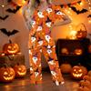 Women's Two Piece Set Halloween Print Short Sleeve Top and Capri Pants Casual Lounge Wear Set for Relaxed Fit Comfort