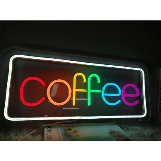 Creative Coffee Neon LED Lamp - Luminous Teacup Sign for Bar and Cafe Decor
