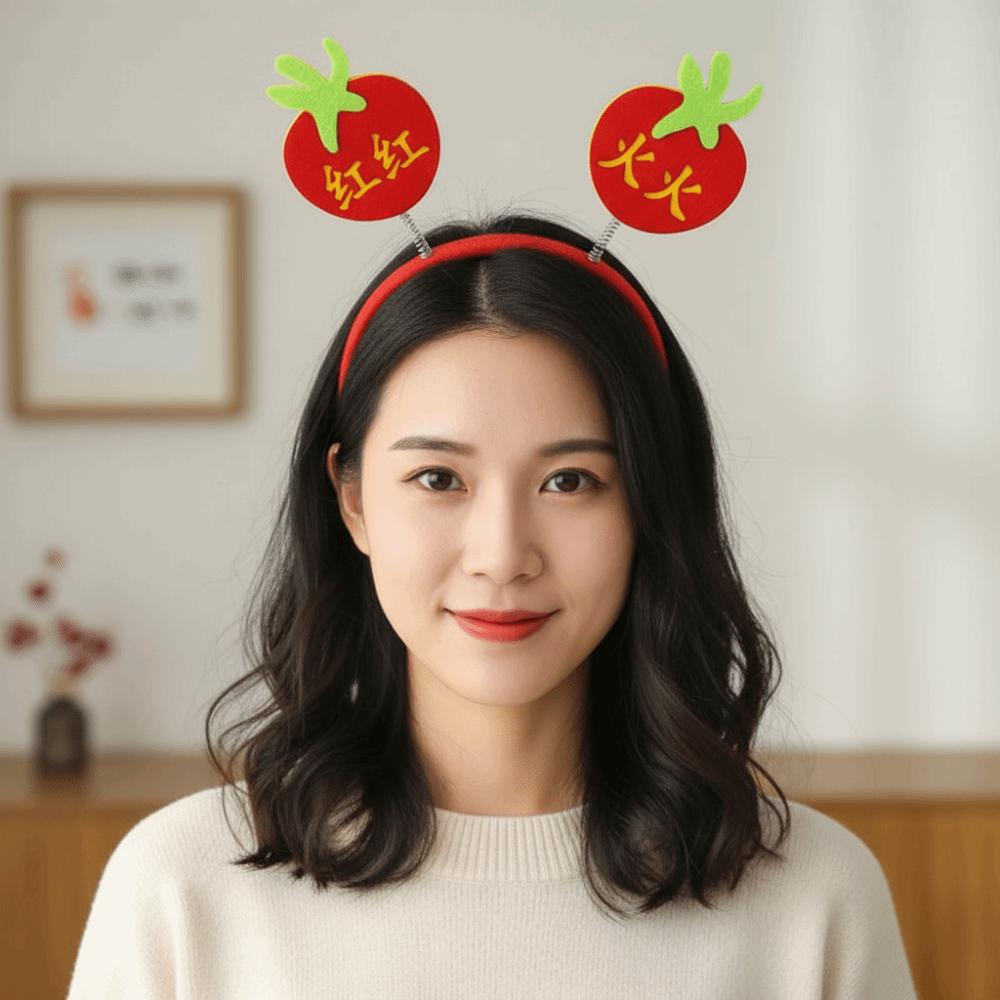 Cloth Blessings Words Headwear Blessings Christmas Headpiece Headdress Hair Hoop  Party Decoration