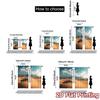 Set Of 2 Flat Printing Curtains Without Rod Desert Horizon Popular Digital Printed Durable Polyester Fabric Made