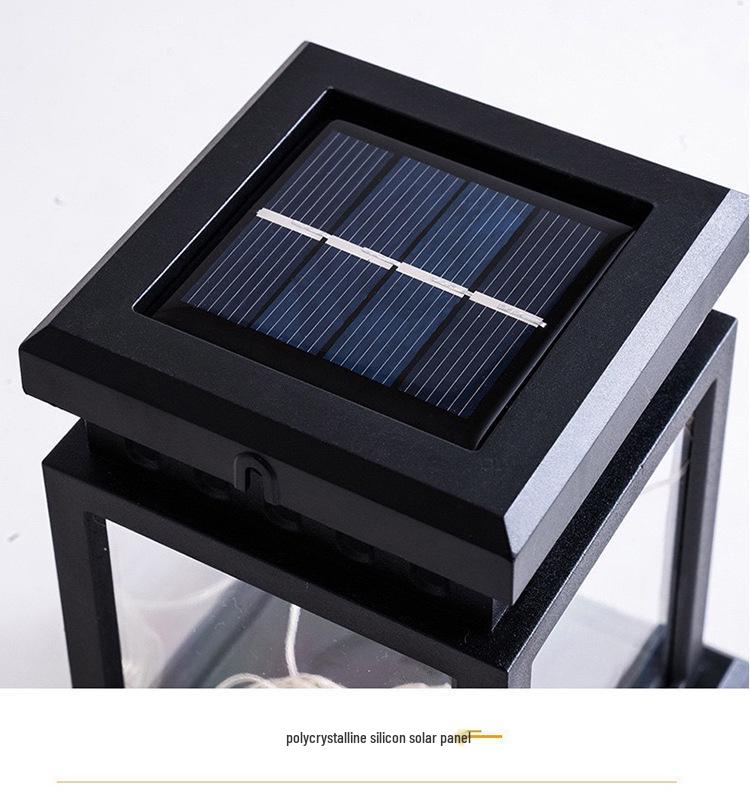 Solar Retro LED Copper Wire Star Lantern Outdoor Atmosphere Lights for Courtyard & Balcony