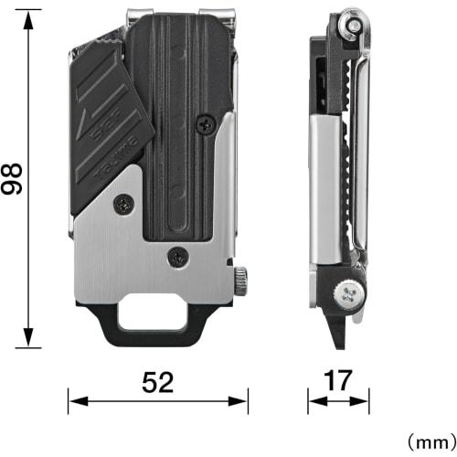 Tajima Safe System Safety Holder for Waist Belts, Metal, Left-Handed (SF-MLHLD) - Over 3x Stronger than Resin (In-House Testing) - Space-Saving Design