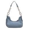 Charming Silver Magnetic Denim Shoulder Bag - 2024 Hot Girl Style