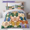 Butterfly Pattern Bedding Quilt Set Quilt Cover Pillowcase Home Decoration Birthday Gift (1 * duvet cover + 2 * pillowcase, without core)