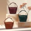 New Trendy Hand-Woven Bags, European And American Fashion Retro Portable Messenger Bags, Simple Bucket Bags, Women'S Bags