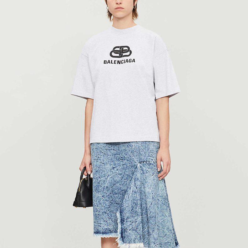 Balenciaga T Shirt Women's Gray 583098TFV652569