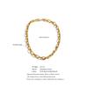 Yhpup Stainless Steel Basic Chain Statement Necklace Waterproof High Quality Polished PVD Plated Trendy Casual Fashion Jewelry