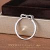 New Exquisite White Zirconia Bow Ring Sweet and Simple Party Birthday Gift 925 Stamp Fashion Jewelry Wedding Ring