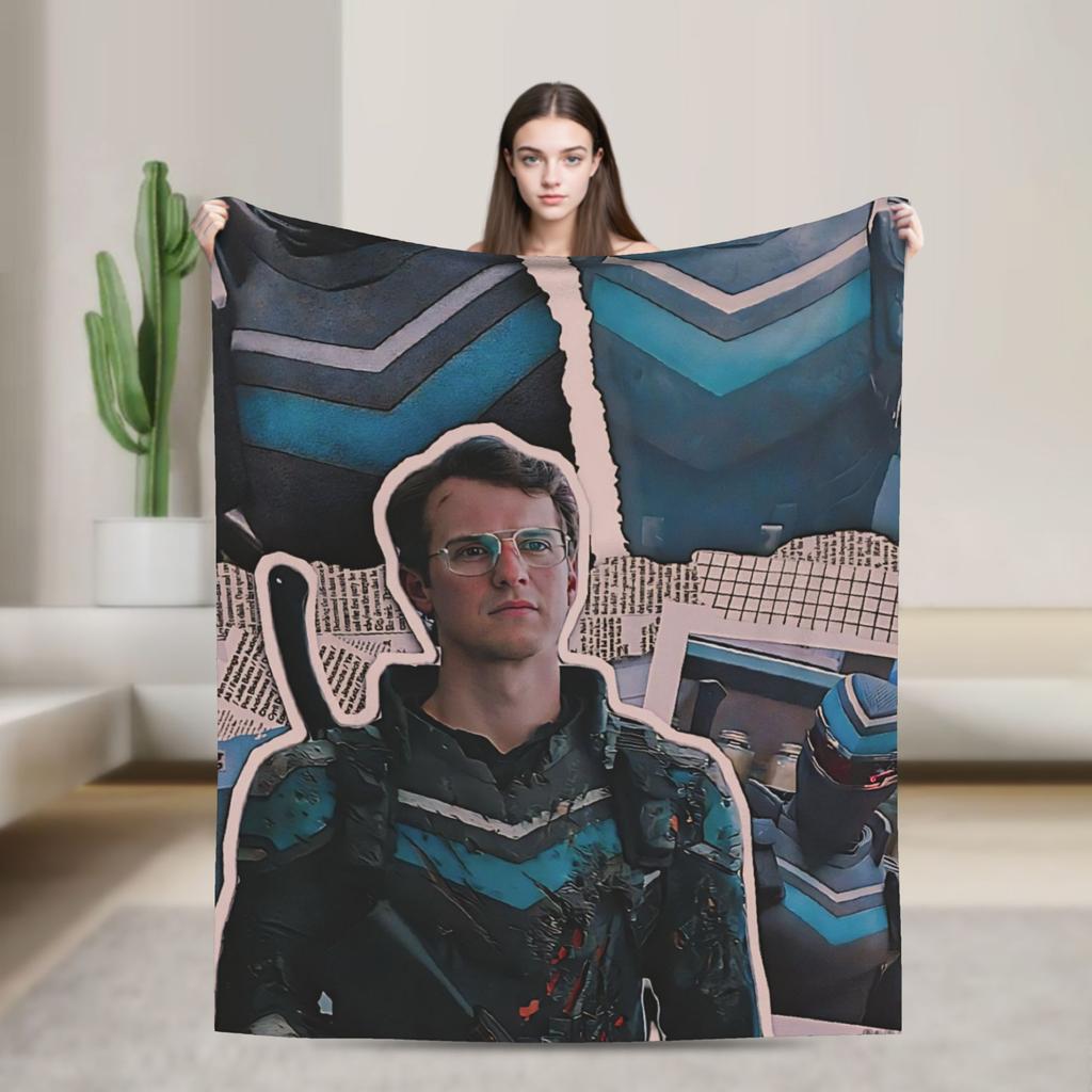 Vigilante peacemaker Super Warm Blanket Travel Plush Throw Blanket Print Home Decor Flannel Bedspread Sofa Bed Cover