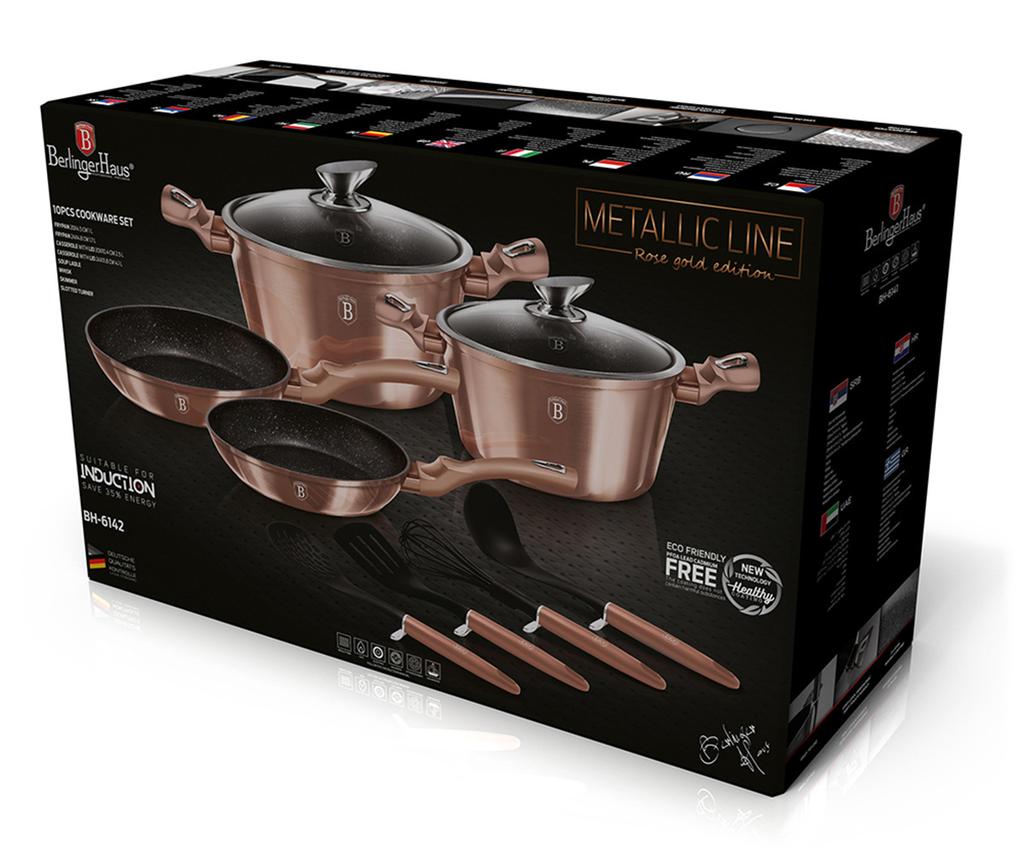 Berlinger Haus Bh-6142 Rose Gold Granite Cookware Set