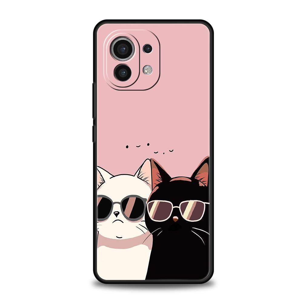 Cute Cat Phone Case For Xiaomi 15 14 13 12 Lite 14T 13T 12T Pro Poco X7 X6 X5 X4 X3 NFC F7 Ultra F6 Pro Soft Cover