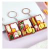 PVC Simulation Food Box Toy Keychain Scene Model Japanese Style Food Box Keychain  Girls